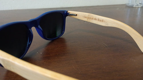 eco-friendly" or "wood-arm" wayfarer.